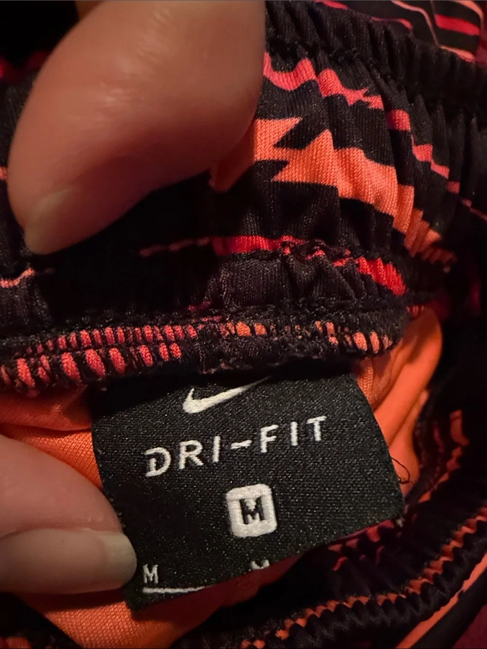 Nike Black Red Striped Kids Athletic Shorts